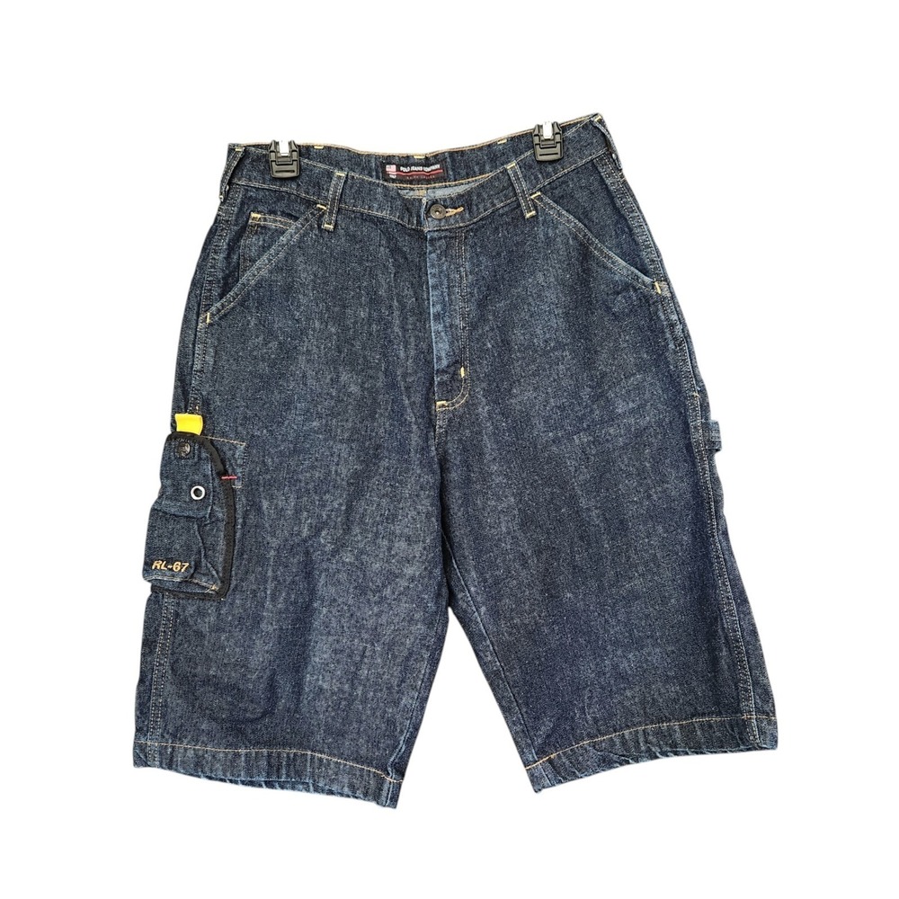 Vtg Y2K Ralph Lauren Polo Jeans Co Cellphone Carpenter Shorts Size 30 Cargo